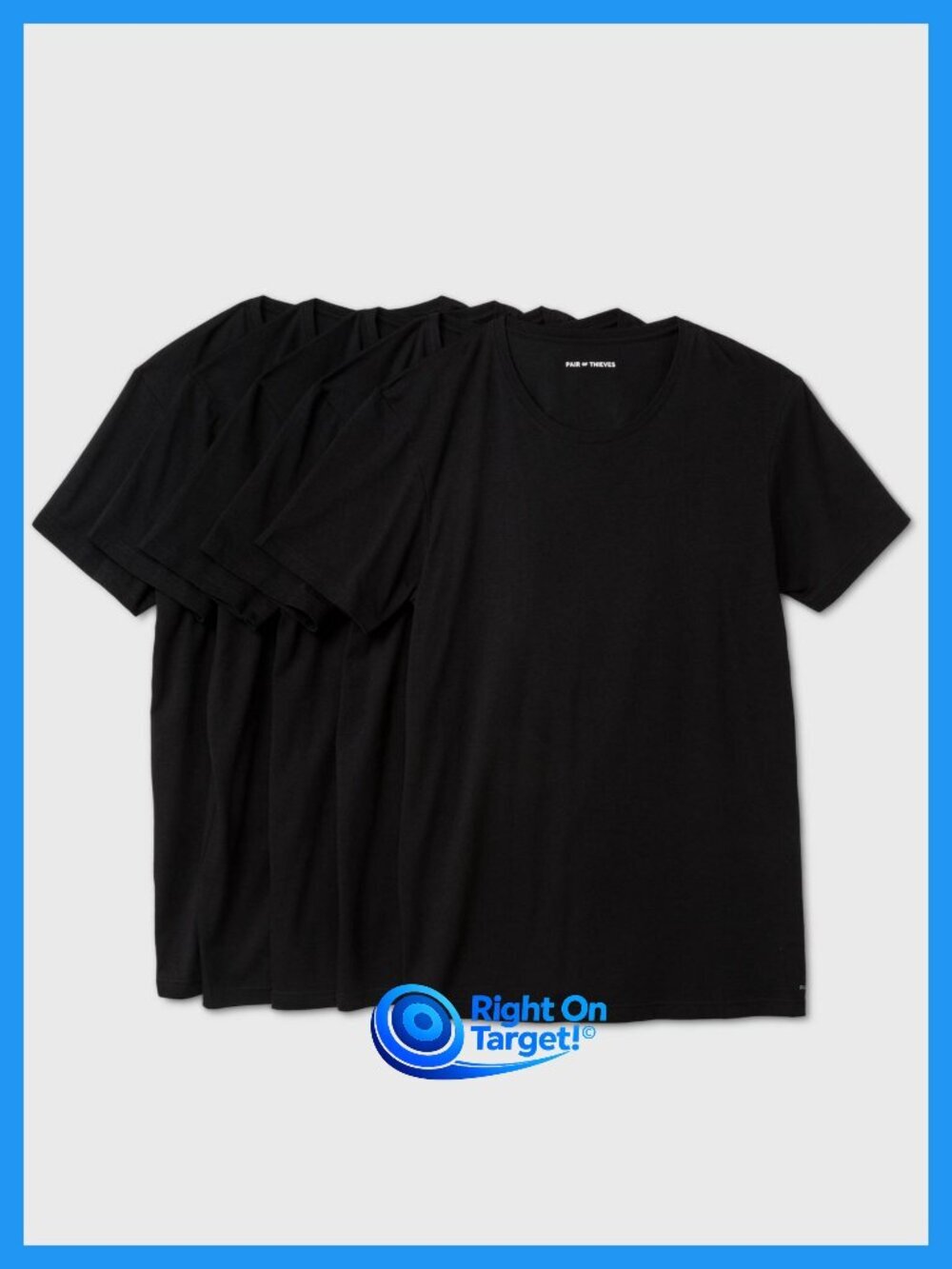 XL - 5 PACK Pair of Thieves Mens Super Soft Crewneck T-Shirt Undershirts - Black